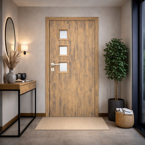 Sistema de Puerta Cortafuegos de Polímero con Acabado Moderno, Impermeable, para Granjas, Almacenes, Hogares, Oficinas y Dormitorios - Product Image 1