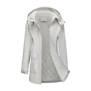 Chaqueta Softshell con Capucha y Cuello Alto para Mujer, Chaqueta Deportiva con Cierre Completo, Resistente al Viento, Chaqueta Deportiva de Invierno - Product Image 1