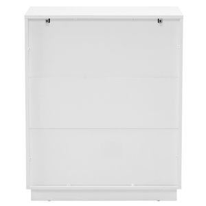 Cassettiera a cinque cassetti bianca in particolato P2 e MDF con frontale a motivo ondulato 72x4194cm - Product Image 3