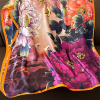 Moda 180x90 cm Saten Ipek Eşarp Kadınlar Lüks Büyük Şal Wrap Müslüman Başörtüsü Kafa Bandı Plaj Stoles Kadın Bandana Fular Türban