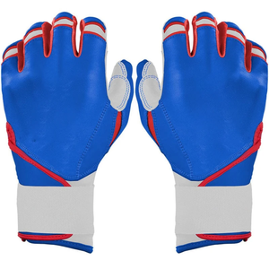 Breathable Mesh <b>Leather</b> Baseball Batting Gloves Long <b>Cuff</b> Moisture Wicking Shock Absorption Customized <b>Wrist</b> Support Durable - Product Image 2