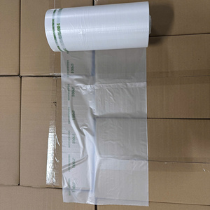 Bolsas de Plástico Biodegradables de HDPE con Refuerzo Lateral en Rollo con Asas Impresas para Compras al por Menor y Supermercado - Product Image 2