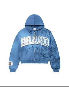Sudadera con capucha vintage para hombre, de algodón grueso, con cremallera, efecto desgastado y lavado, personalizable con serigrafía, estilo descolorido por el sol, para adultos. - Product Image 4