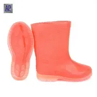 รองเท้าบูทกันฝน AP สำหรับเด็ก ทำจาก PVC กันน้ำ กันลื่น นุ่ม ทนทาน น่ารัก มีหลายขนาด สีแดง - Product Image 4