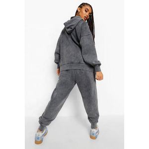 Sweat-shirts pour femmes en coton délavé à l'acide, style hiver sombre, avec imprimé ange noir, vêtements personnalisés de niche - Product Image 3