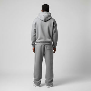 Conjuntos Deportivos Personalizados con Logotipo Vintage, Estilo Urbano de Invierno, con Cierre, 220g, 100% Algodón Ligero, Lavado Ácido, Ecológicos, Sudadera con Capucha y Pantalones Deportivos - Product Image 4