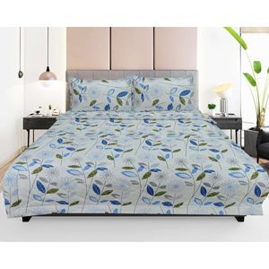 Nature Bliss 90x100 Inch Queen <b>Comforter</b> Bedding <b>Set</b> 20s Cotton Soft Warm with Light Feature for Home or Hotel - Product Image 1