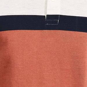 Polo pour homme à blocs de couleur, manches courtes, en coton piqué, décontracté, respirant, boutonné devant, coupe classique - Product Image 5