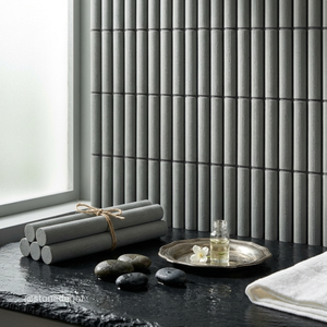 Mosaïque murale en pierre traditionnelle en zéolite verte cannelée effet vague océanique, personnalisable, durable, facile à installer, pour hôtels - Product Image 6