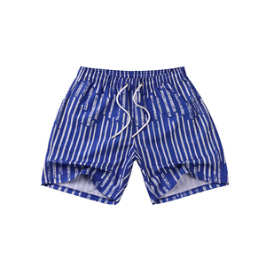 Pantalones Cortos de Playa para Hombre, Última Moda, 100% Poliéster, Impermeables, Estampado Digital Multicolor, Rayados, Ropa de Playa de Verano - Product Image 3