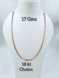 Cadena de Oro Sólido de Lujo de 22k, 17 Gramos, Oro Amarillo, Eslabones Texturizados, Collar Clásico para Hombre y Mujer, Regalo de Compromiso - Product Image 3