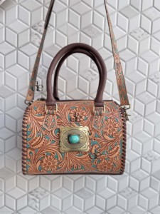 2026 Wholesale Hand Tooled Carving Leather Speedy Handbag Gypsy <b>Boho</b> Shoulder Custom Handmade Western Stylish Multi Uses <b>Bags</b> - Product Image 5