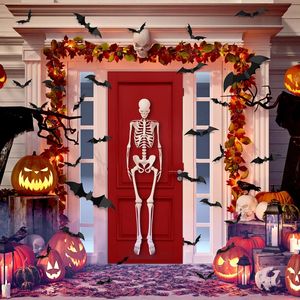 Decorazioni murali festa di Halloween 100 PVC pauroso 3D adesivi a pipistrello decalcomanie per interni interni fai da te a casa decorazione per porte per Halloween - Product Image 5