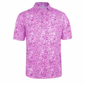 Polo de Golf para Hombre con Estampado Floral Paisley, Modelo 2026, Transpirable, de Manga Corta, en Morado, Azul y Verde Agua, Ropa de Verano HD - Product Image 5