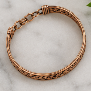 Elegant Intertwined <b>Wire</b> Chain Pure Copper Wristband Bracelet Exquisite Craftsmanship Fashion Jewelry - Product Image 4
