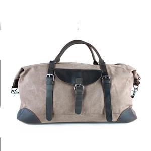 Bolsa de Viaje Impermeable de Lona y Cuero con Cierre, Precio de Fábrica, Bolsa de Fin de Semana, LCTB-0075 - Product Image 5