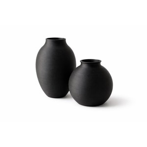 Minimalist <b>Ceramic</b> <b>Vase</b> Matte Black Handmade Tabletop Decor 8-16 Inches - Product Image 4