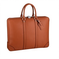 Porte-documents pour ordinateur portable en cuir de buffle véritable, 100 % imperméable, durable, écologique, finition naturelle, léger, grande capacité