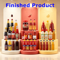 Ligne de production entièrement automatique pour le remplissage, le bouchage et l'étiquetage de miel, confiture de fraises, beurre de cacahuètes, sauce tomate et pâtes
