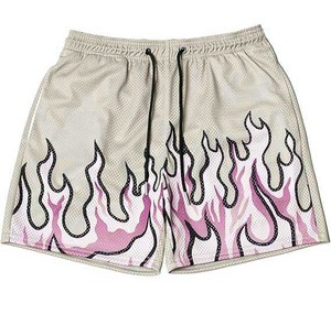 Pantalones Cortos Deportivos Sublimados a Rayas Transpirables para Hombre, Talla Grande, con Forro Interior Suave e Impresión Digital Personalizada para 2026 - Product Image 1