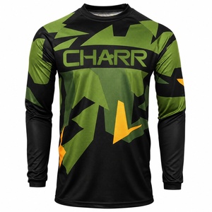 Jersey de Motocross Sublimado Personalizado, Manga Larga, para MTB, Downhill, Carreras MX, Ropa Deportiva Transpirable, Resistente al Viento, de Secado Rápido para Verano - Product Image 1