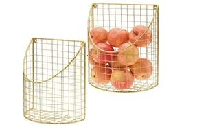 Cestas de hierro, cestas metálicas, cestas de almacenamiento de hierro, cestas de alambre de hierro, cestas de hierro para frutas, cestas de hierro para verduras, cestas de hierro para cocina - Product Image 3