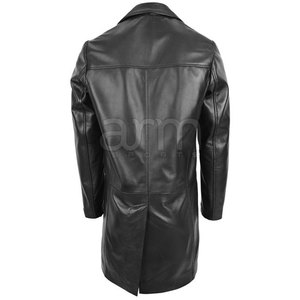 2026 Men Winter Season Long Leather <b>Coat</b> Fashionable Slim Fit <b>Coat</b> Whole Sale Rate Leather <b>Coat</b> - Product Image 2