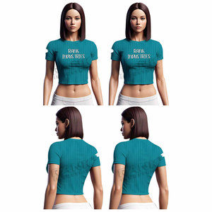 Personaliza tu propio diseño de camisetas cortas casuales para mujer, camisetas cortas de talla grande, camisetas cortas para mujer más vendidas en oferta - Product Image 6