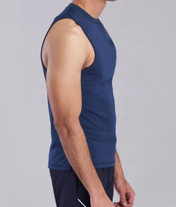 Débardeur de sport oversize en coton gaufré pour homme, haute qualité, style stringer, idéal pour la course et la gym - Product Image 3