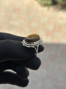 Anillos de Plata de Ley 925 con Gema de Tulita, Estilo Bohemio Vintage, Joyería de Moda Hecha a Mano para Mujer, Anillos de Compromiso - Product Image 5