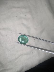 Émeraude naturelle de Zambie de 3,94 ct, pierre précieuse en vrac, forme ovale, émeraude verte facettée, vente en gros pour bijoux fins, collier, bague - Product Image 3