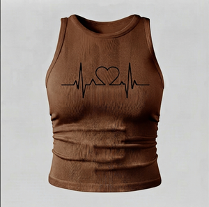Débardeur Femme Col Rond Respirant en Tissu 100% Polyester à Logo Imprimé sur le Devant, Style Décontracté, Prix Raisonnable - Product Image 1