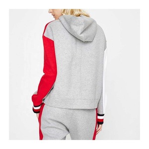 Ensemble de survêtement pour femme en molleton épais de coton avec sweat à capuche zippé et pantalon, personnalisable avec logo, pour le jogging - Product Image 3