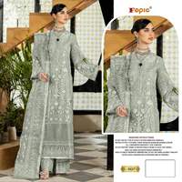 Nouvelle tenue Salwar Kameez de créateur indien et pakistanais, avec broderies, pour femmes pakistanaises et indiennes.
