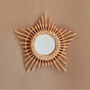 Gran oferta, espejos de ratán hechos a mano ecológicos, decoración de pared, habitación de bebé, muebles para niños, venta al por mayor de Vietnam - Product Image 4