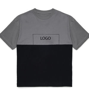 Camiseta para Niños con Bloques de Color, Costuras Resistentes, Estilo Casual y Moderno para el Verano, Alta Calidad con Diseño de Logotipo 2026 - Product Image 1