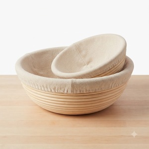 Panier de levage en rotin tendance, fait main, pour pain au levain, panier banneton naturel tressé pour la levée de la pâte, fournisseur en gros - Product Image 1