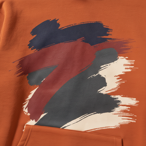 Sweat à capuche pour homme en molleton 100% coton épais, coupe oversize, effet délavé, avec impression numérique de logo personnalisé, idéal pour l'hiver - Product Image 2