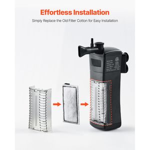 8 Cartucce di Ricambio in Cotone per Filtro Acquario, Adatte per Pesci Rossi, per Acquario in Vetro da 5 Galloni, Accessorio per Acquari Multispecie - Product Image 3