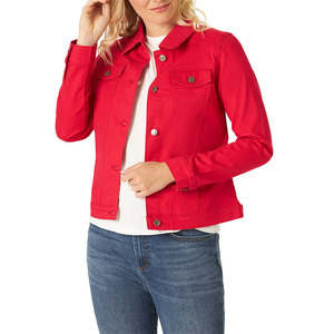 Women <b>Cropped</b> <b>Denim</b> <b>Jacket</b> Casual Button Front Coat Long Sleeve Fashion Outerwear Streetwear Style - Product Image 1