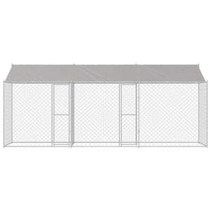 Cage pour chien Silver Roof avec dimensions de 236,22 x 78,74 x 101,57 pouces pour animaux de compagnie, maisons et meubles pour animaux - Product Image 4