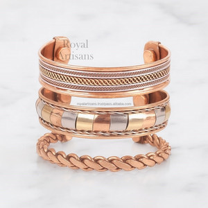 Bracelet de manchette géométrique en alliage de cuivre plaqué platine spirituel classique pour cadeau de mantra d'équilibrage Chakra unisexe - Product Image 3