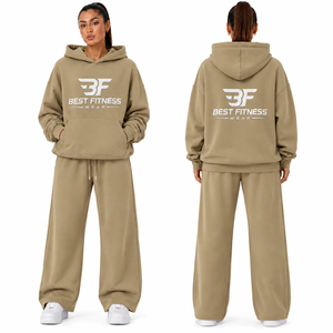 BEST FITNESS WEAR Survêtements d'hiver de luxe personnalisés pour femmes, en molleton technique 100% coton épais, style streetwear, Fabricant - Product Image 2