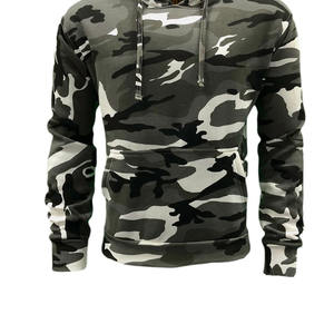 Sudadera con Capucha Unisex, Estilo Deportivo Casual de Invierno, 100% Algodón, Forro Polar de Camuflaje, Resistente al Viento, con Cierre y Logotipo Personalizado con Bordado 3D - Product Image 4