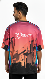 เสื้อยืดโอเวอร์ไซส์สไตล์สตรีทแวร์สำหรับผู้ชาย พิมพ์ลายแบบซับลิเมชั่น ลำลอง ใส่ได้ทุกวัน ทันสมัย - Product Image 2