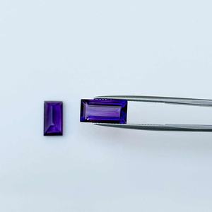 Más vendidos, 6x12mm, amatista Natural, forma de Baguette facetada, piedras preciosas sueltas, fabricación de joyas, productos exclusivos hechos a mano personalizados - Product Image 1