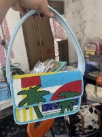 Tas Selempang Wanita Buatan Tangan Gaya Bohemian Korea Trendi India, Ringan, Kapasitas Besar, Tahan Air, Cocok untuk Belanja dan Acara Malam Hari