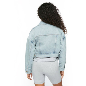 Chaqueta Vaquera Corta Ajustada Personalizada para Mujer, de Alta Calidad, Elegante, Sólida, Transpirable, Tejido de Punto Corto - Product Image 2