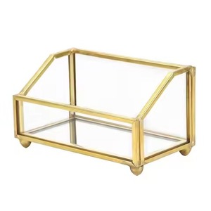 Creative Metal & Glass Jewelry <b>Box</b> Artistic <b>Trinket</b> Case for Jewelry Rings Earrings Necklace Bracelet Home Decoration - Product Image 1