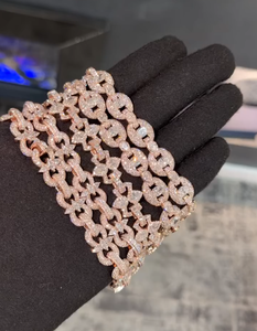 Bracelet de luxe pour femme en or rose avec diamants de laboratoire, style hip-hop, taille brillant ronde, bijoux de fête, pierres uniques, breloques et joncs - Product Image 3